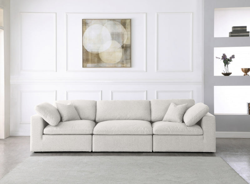 Cloud Serene 3 Piece Linen Fabric Modular Sofa