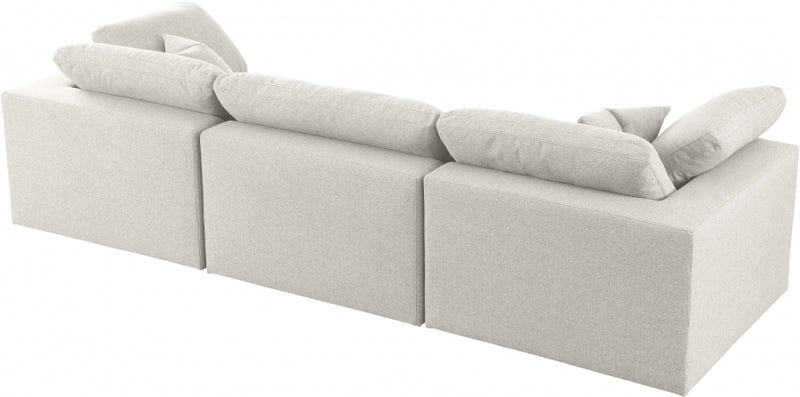 Cloud Serene 3 Piece Linen Fabric Modular Sofa
