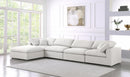 Serene 5 Piece Linen Deluxe Modular Overstuffed Reversible Sectional