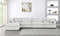 Serene 5 Piece Linen Deluxe Modular Overstuffed Reversible Sectional