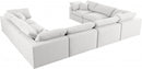 Serene 8 Piece Linen Deluxe Modular Overstuffed Sectional