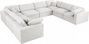 Serene 8 Piece Linen Deluxe Modular Overstuffed Sectional