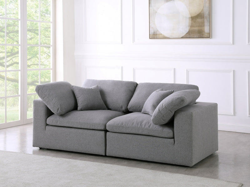 Serene 2 Piece Linen Fabric Modular Sofa