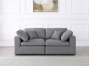 Serene 2 Piece Linen Fabric Modular Sofa