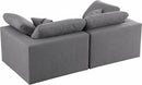 Serene 2 Piece Linen Fabric Modular Sofa