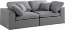 Serene 2 Piece Linen Fabric Modular Sofa