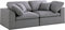 Serene 2 Piece Linen Fabric Modular Sofa