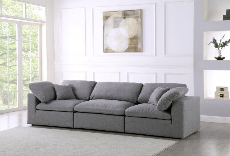 Cloud Serene 3 Piece Linen Fabric Modular Sofa