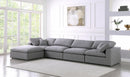 Serene 5 Piece Linen Deluxe Modular Overstuffed Reversible Sectional