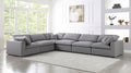 Serene 6 Piece Linen Deluxe Modular Overstuffed Reversible Sectional