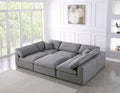 Serene 6 Piece Linen Deluxe Modular Overstuffed Sectional