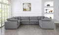 Serene 8 Piece Linen Deluxe Modular Overstuffed Sectional
