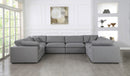 Serene 8 Piece Linen Deluxe Modular Overstuffed Sectional