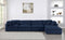 Serene 5 Piece Linen Deluxe Modular Overstuffed Reversible Sectional