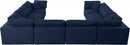Serene 8 Piece Linen Deluxe Modular Overstuffed Sectional