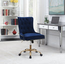 Paris Office Chair With Nailhead Blue And Brass