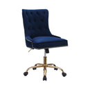 Paris Office Chair With Nailhead Blue And Brass