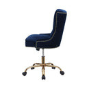Paris Office Chair With Nailhead Blue And Brass