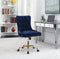 Paris Office Chair With Nailhead Blue And Brass