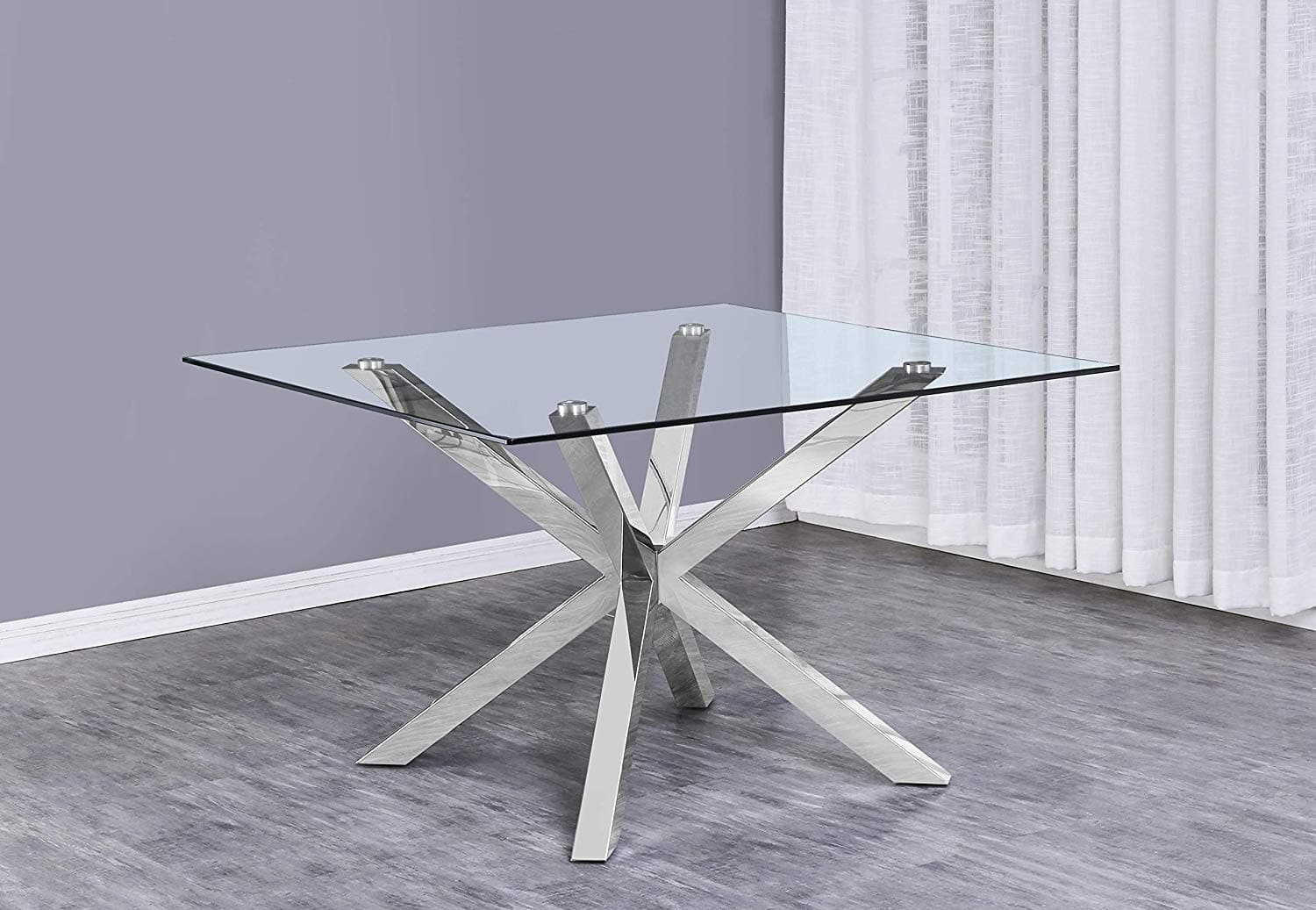 Kyle Square Glass Dining Table 48"