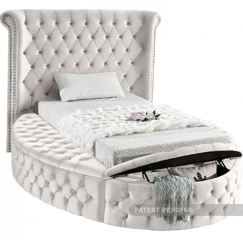 Luxus Round Velvet Bed