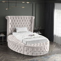 Luxus Round Velvet Bed