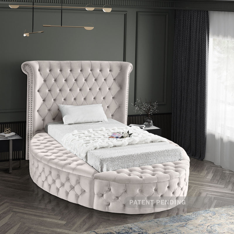 Luxus Round Velvet Bed