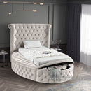 Luxus Round Velvet Bed