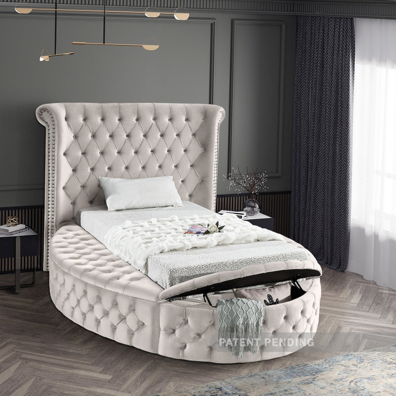 Luxus Round Velvet Bed