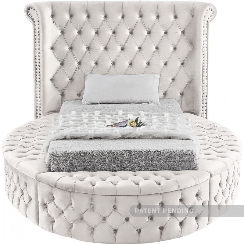 Luxus Round Velvet Bed