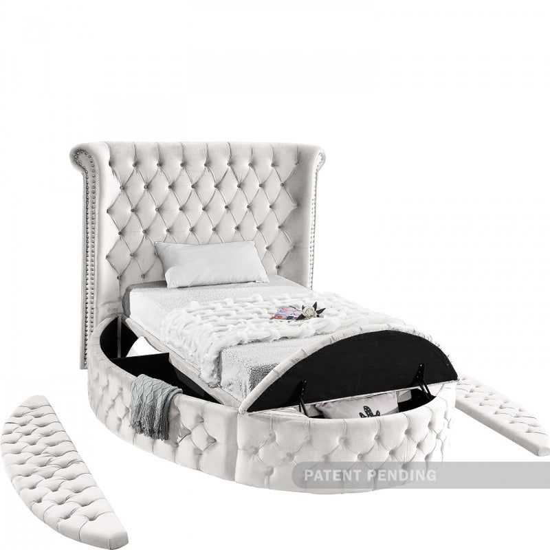Luxus Round Velvet Bed
