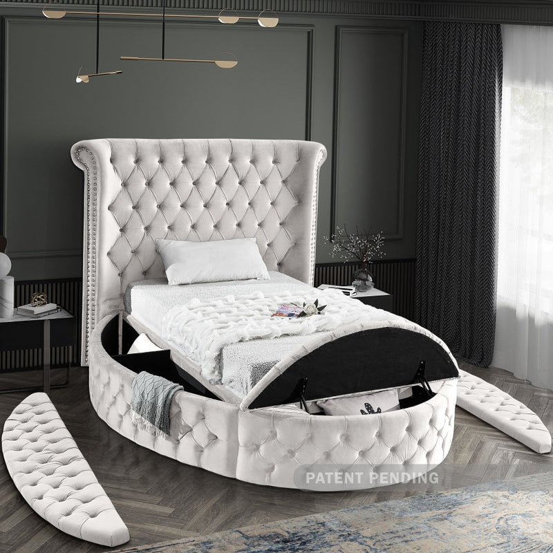 Luxus Round Velvet Bed