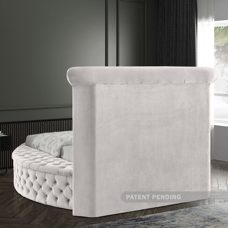 Luxus Round Velvet Bed
