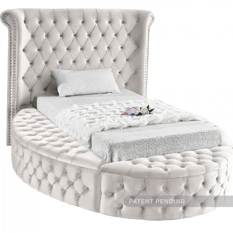 Luxus Round Velvet Bed