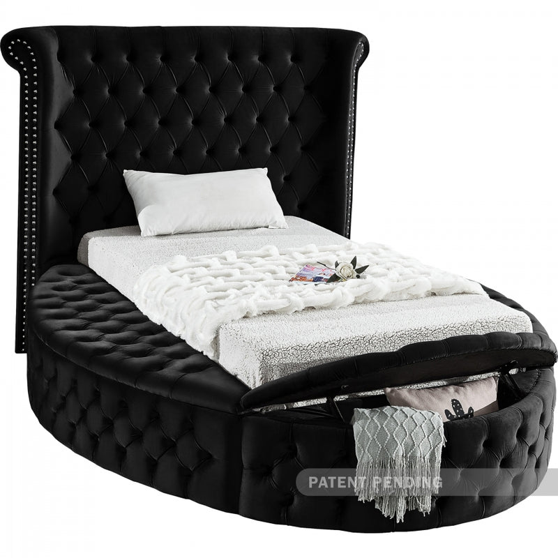 Luxus Round Velvet Bed