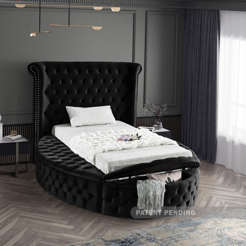 Luxus Round Velvet Bed