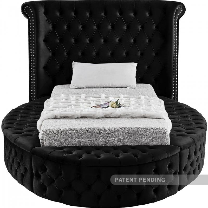 Luxus Round Velvet Bed