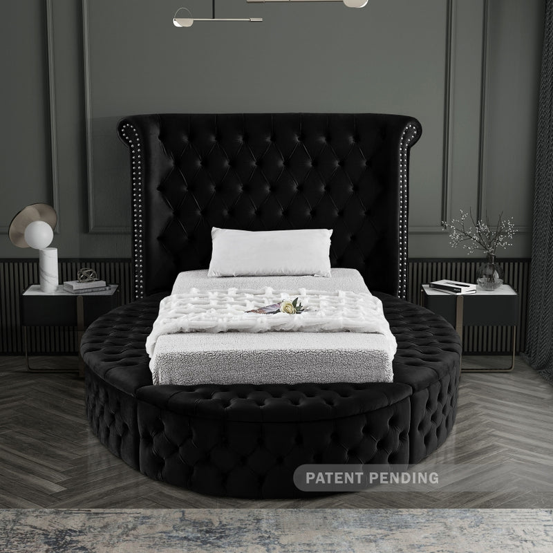 Luxus Round Velvet Bed