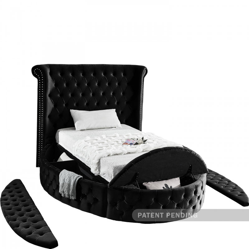 Luxus Round Velvet Bed