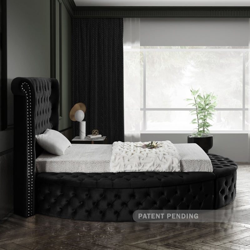 Luxus Round Velvet Bed