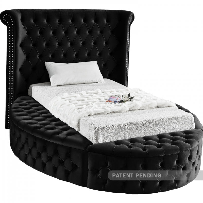 Luxus Round Velvet Bed
