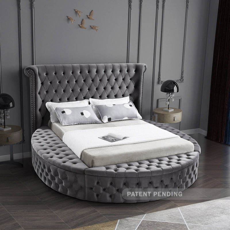 Luxus Round Velvet Bed