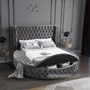 Luxus Round Velvet Bed