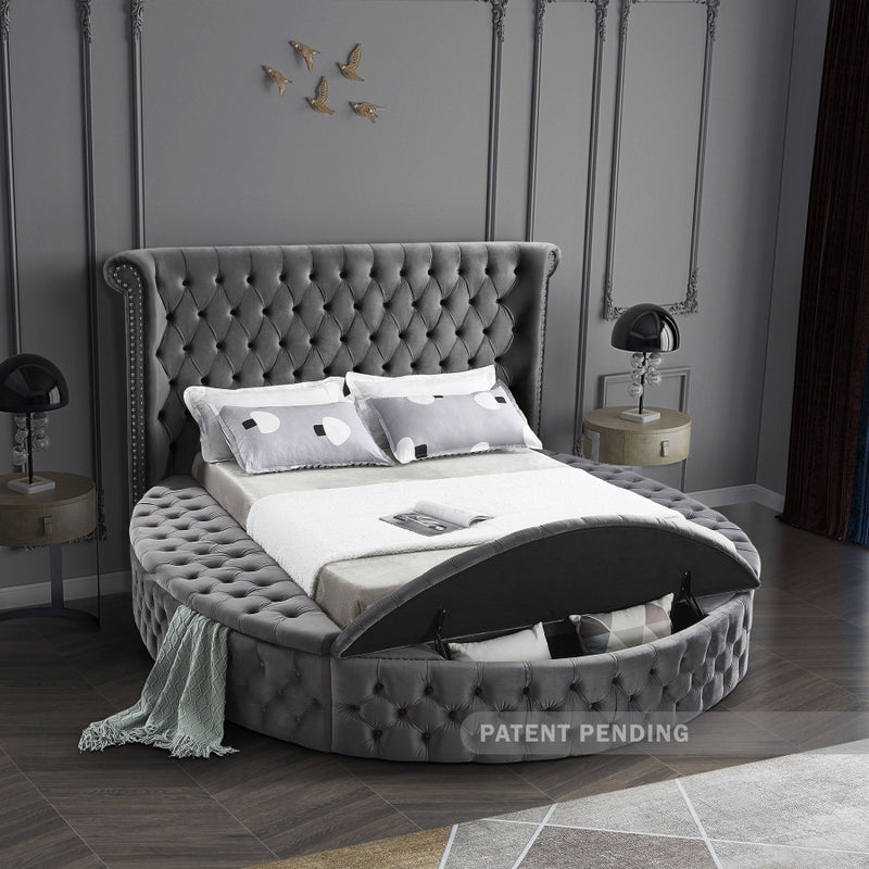 Luxus Round Velvet Bed