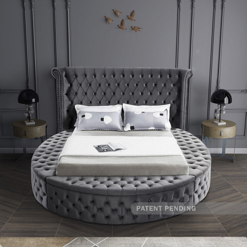 Luxus Round Velvet Bed