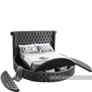 Luxus Round Velvet Bed