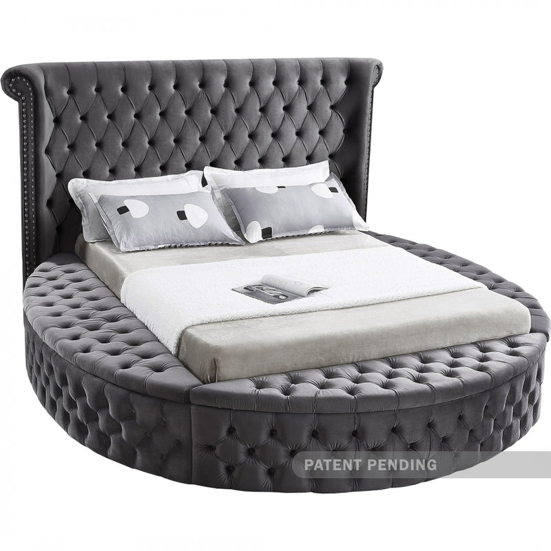 Luxus Round Velvet Bed