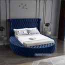 Luxus Round Velvet Bed