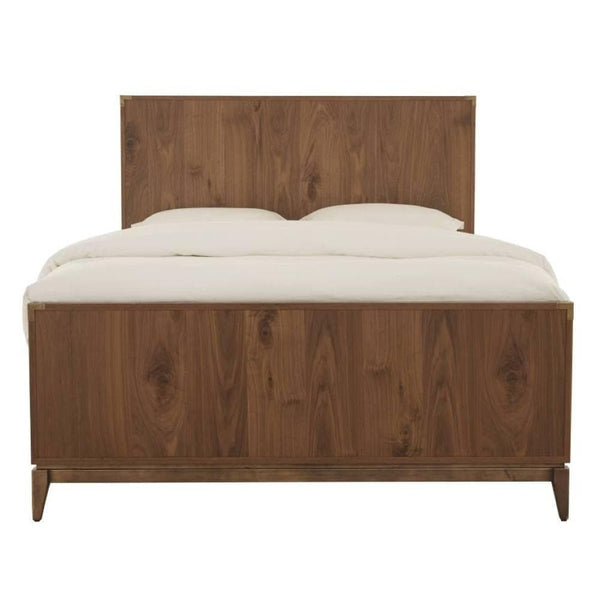 Adler Wood Panel Bed in Natural Walnut