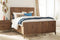 Adler Wood Panel Bed in Natural Walnut